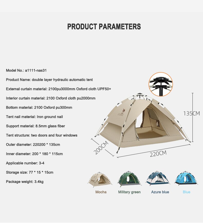 Cheap Goat Tents Outdoor Camping Equipment   4 Person Camping Tent   Travel One